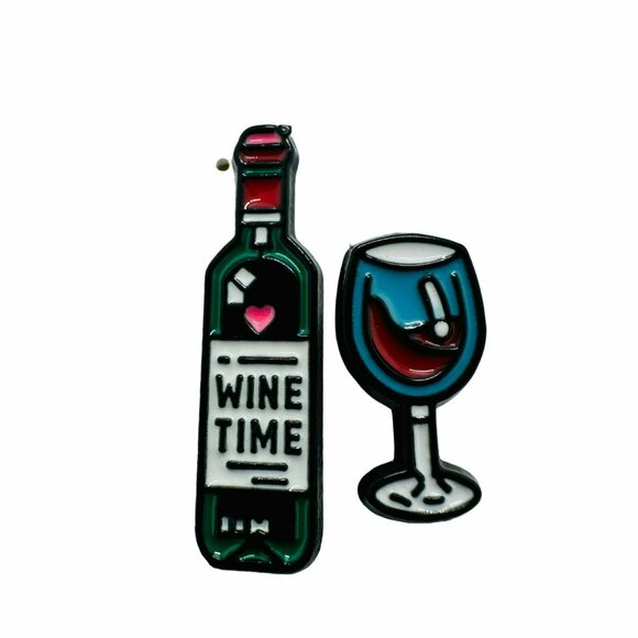 ⭐Bohemian Wine Bottle Brooch for Women Enamel wine bottle and glass lapel Pin ⭐ - Picture 4 of 5